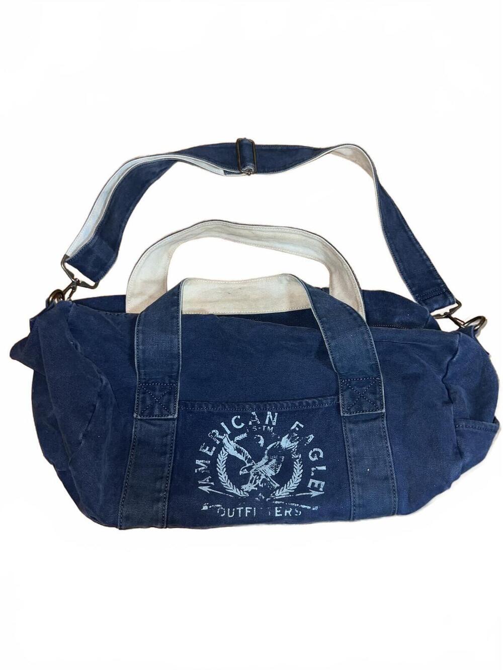 American Eagle Navy Blue Canvas Duffel Bag
